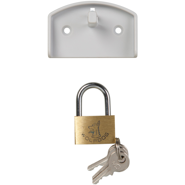 Bracket with padlock for EBI 20 data logger